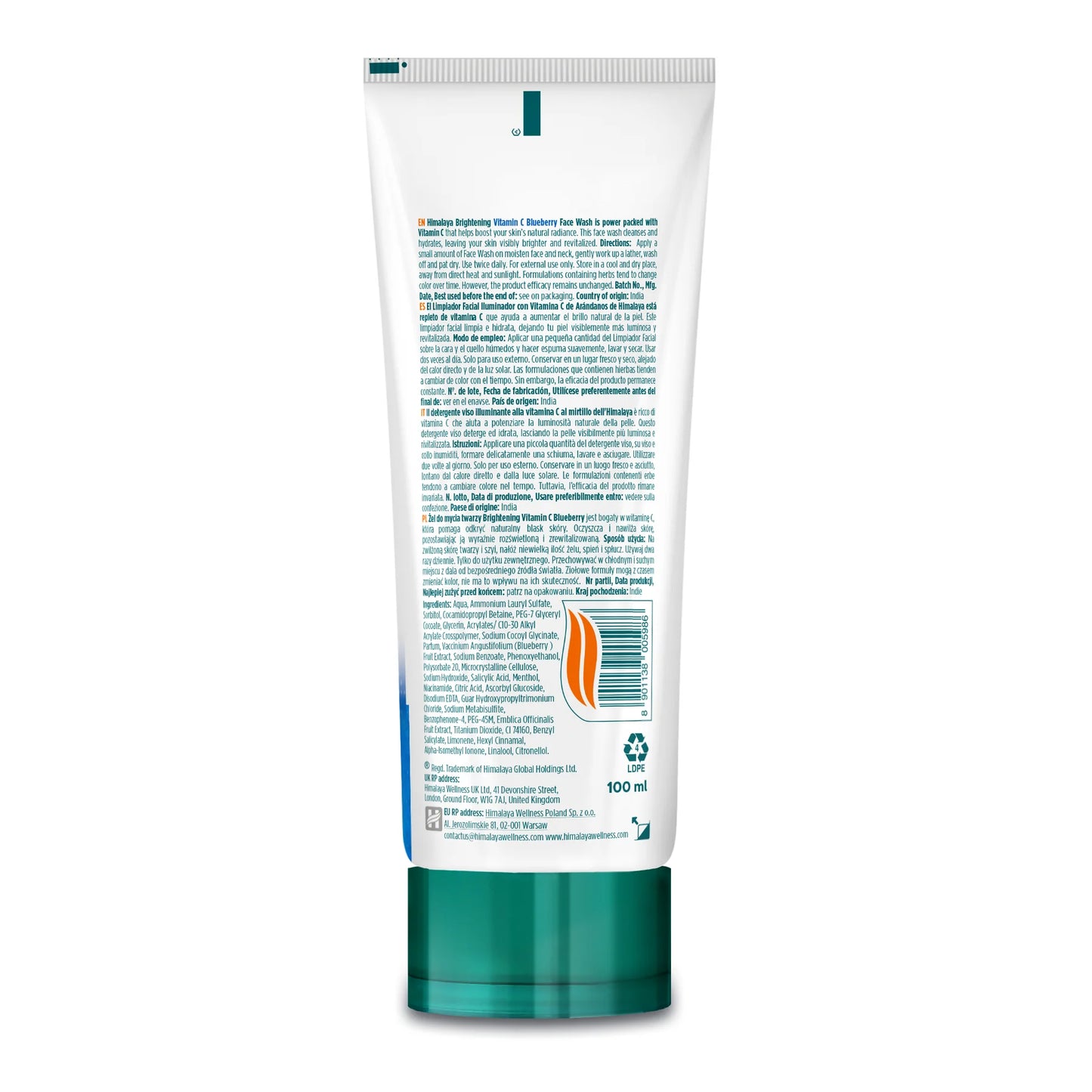 Cleanser Vitamin C-BLÅBÄR EXTRAKT - Hjälper mot pigmenter 100ml.