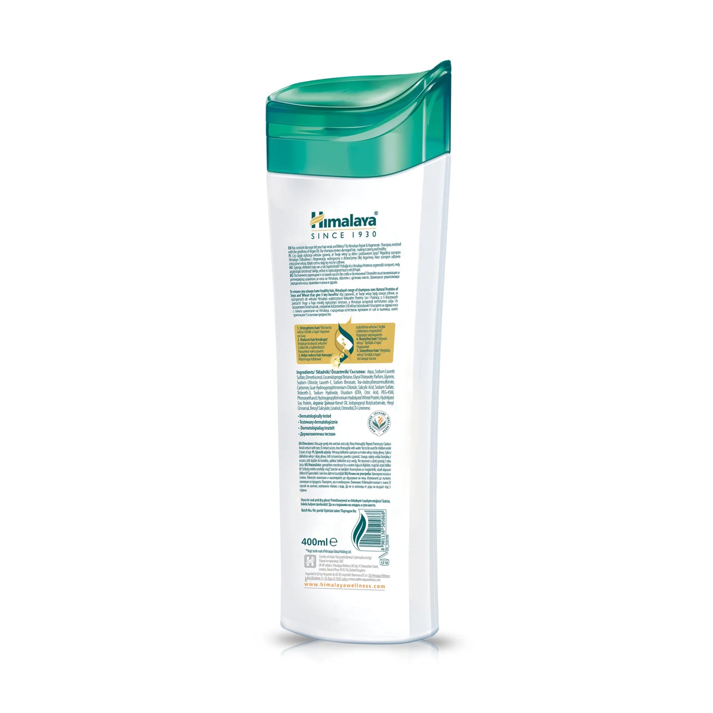 Argan Shampoo med proteiner - Repair & Regenerate - 400ml.