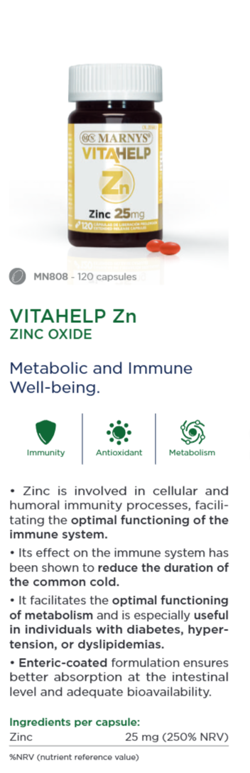 Zinc 25mg- 120 kaps