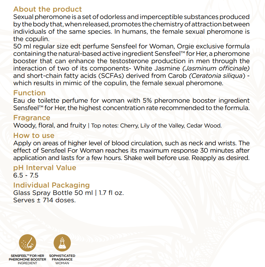 Sensfeel for women - perfume PHEROMONE BOOSTER