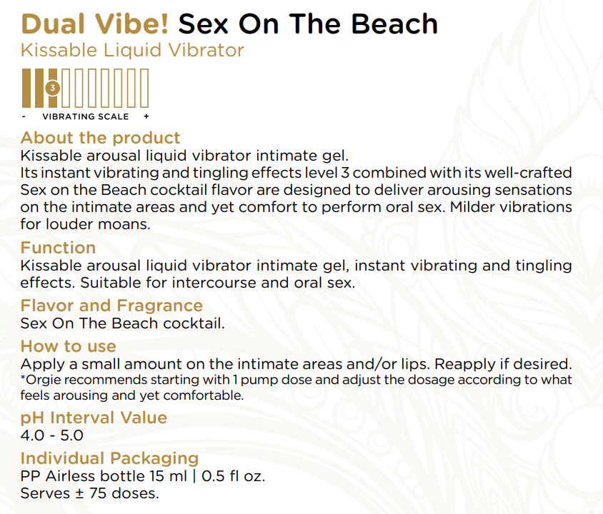 Dual Vibe 'sex on the beach' - Liquid vibrating