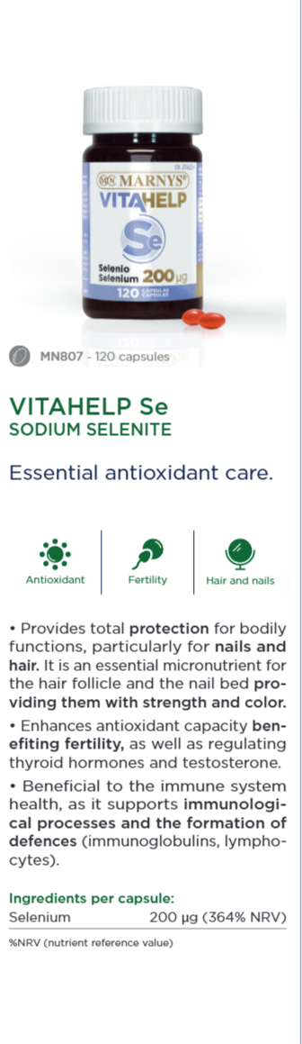 Selenium 200 μg- Antioxidant 120 kaps.