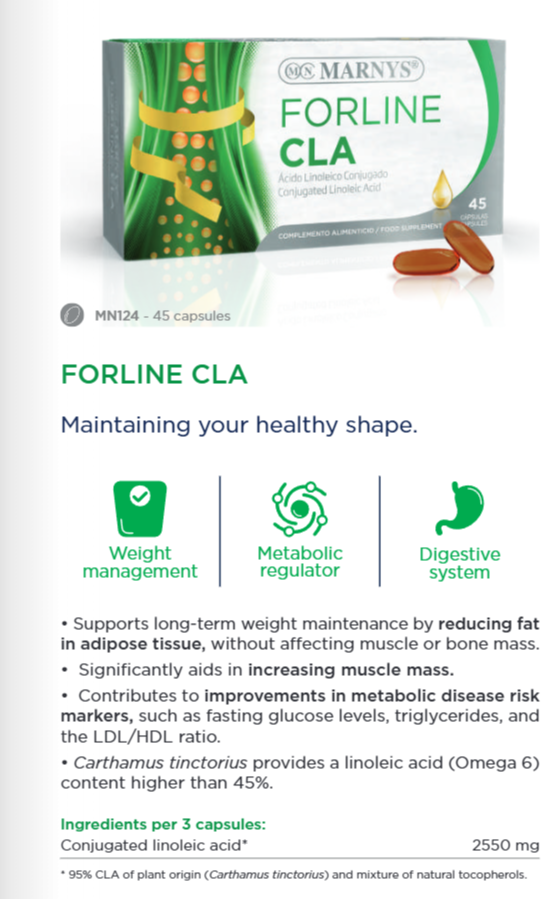Forline CLA 45caps - Förbränn Fett Naturligt - Din Dagliga Boost för Fettmetabolism.