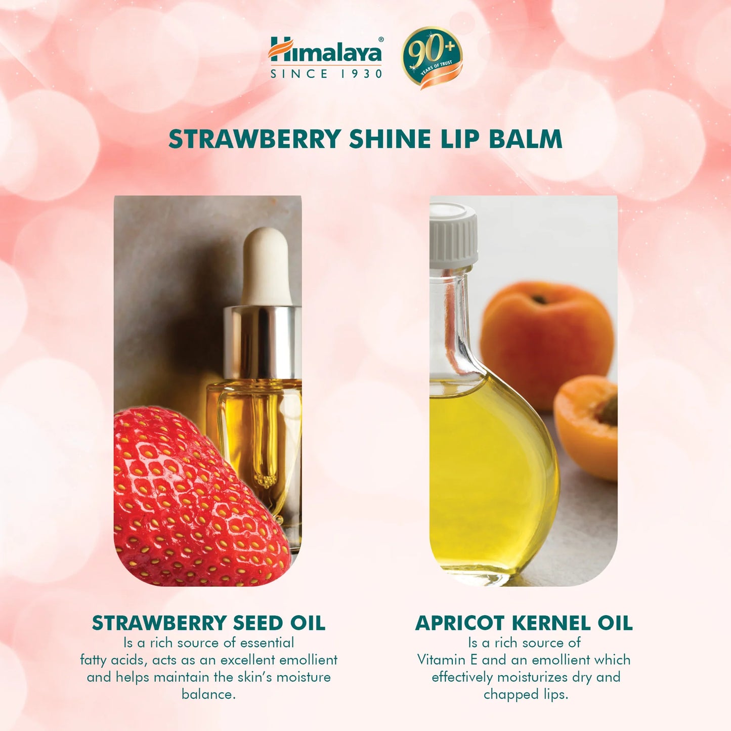 Strawberry Gloss Lip Balm för torra läppar - 10g.