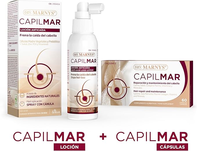 CAPILMAR pack- Anti-Hair Loss spray + caps 100ml.