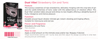 Dual Vibe! Strawberry Gin And Tonic-Liquid Vibrating.