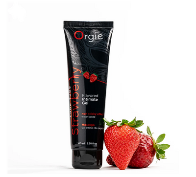 Lube Tube Jordgubb – Kyssvänligt Vattenbaserat Glidmedel-Perfekt för Oralsex & Intim Glid.