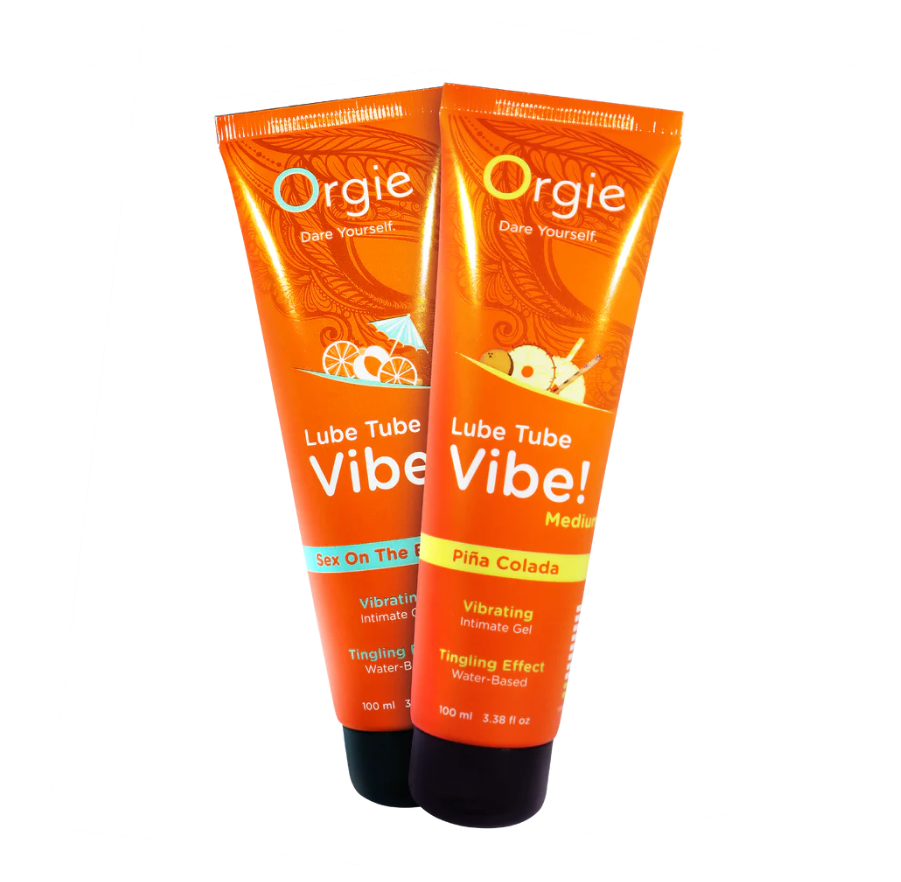 Lube Tube Exotiskt Glidmedel med Vibration – Smak av Piña Colada 100ml.