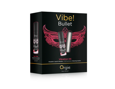 Vibe! Bullet – Kit med Vibrator & Kyssvänlig Gel med Jordgubb/Gin Tonic-smak.