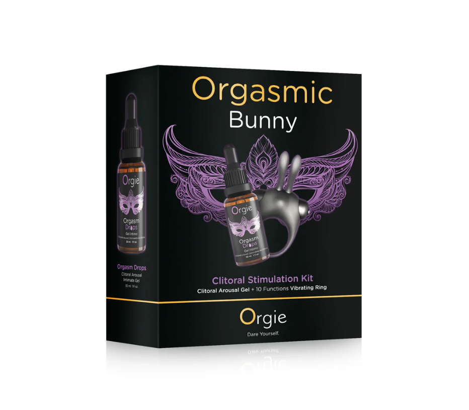 Orgie Orgasmic Bunny – Klitorisstimulerande Gel & Vibrerande Ring i Ett Kit.