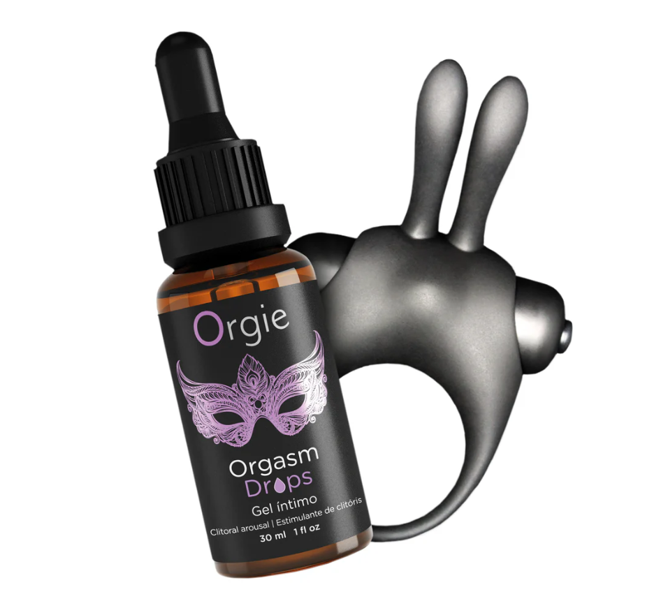Orgie Orgasmic Bunny – Klitorisstimulerande Gel & Vibrerande Ring i Ett Kit.