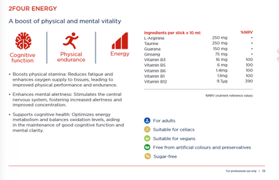 2FOURENERGY Optimal mental och fysisk aktivitet 12 dospåsar.