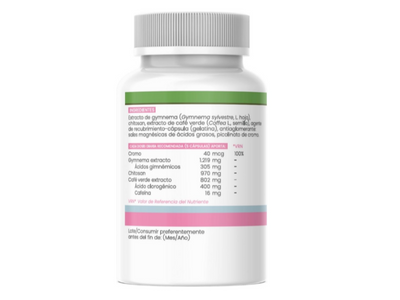 Grönt kaffe med gymnema, chitosan, krom 90caps.