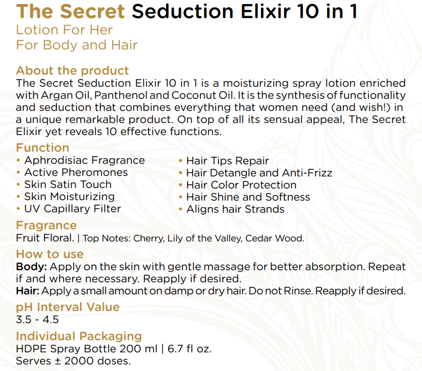 Elixir lotion 10in1 för kvinnor - Body and Hair