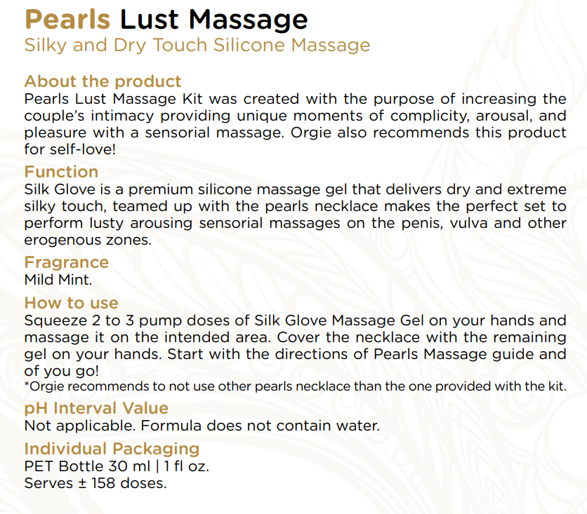 PEARLS LUST MASSAGE-Silky and Dry Touch Silicone Massage