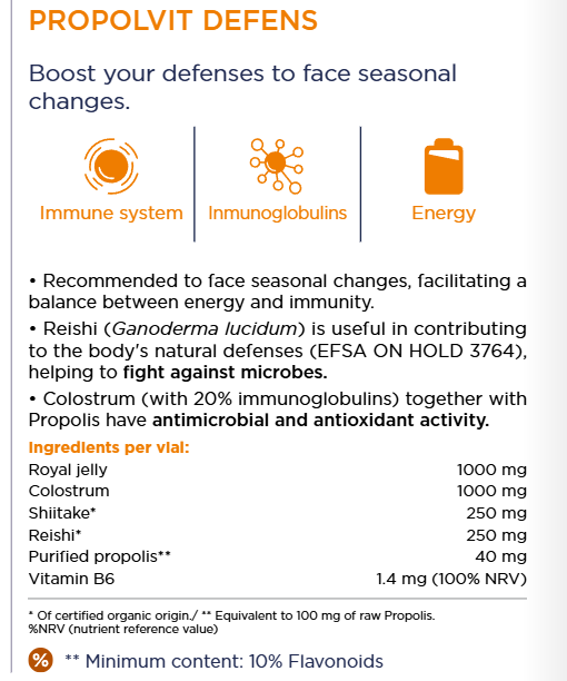 Propolvit Defens Immunförsvaret vid säsongsförändringar-20 ampull.