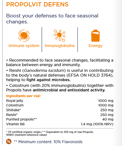 Propolvit Defens Immunförsvaret vid säsongsförändringar-20 ampull.