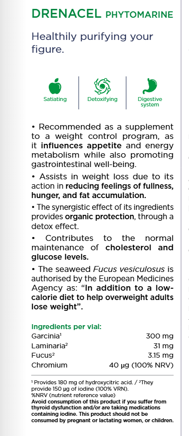 Drenacel Phytomarine-super mättande & fettbrännande effekt -20 ampull.