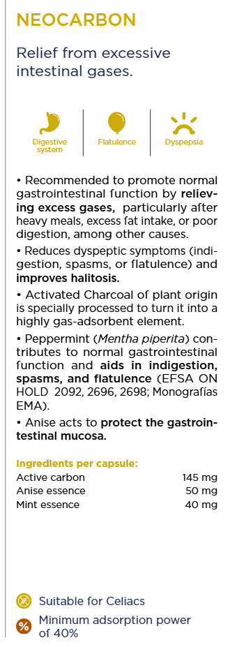 Neocarbon-  Gasbesvär och IBS -60caps.