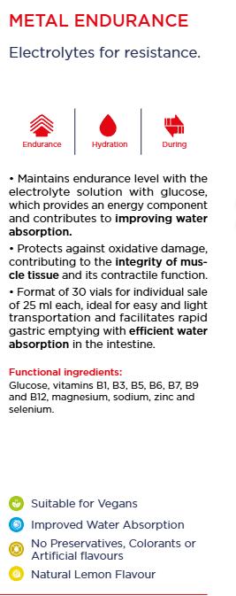 Metal Endurance (super sport)- Elektrolyter för uthållighet 25ml x 30vials.