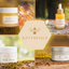 Presentkitet innehåller serum, cleanser, anti-age cream och body cream.