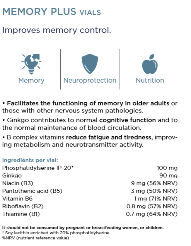 Memory Plus-Memory and concentration under control 20vials.